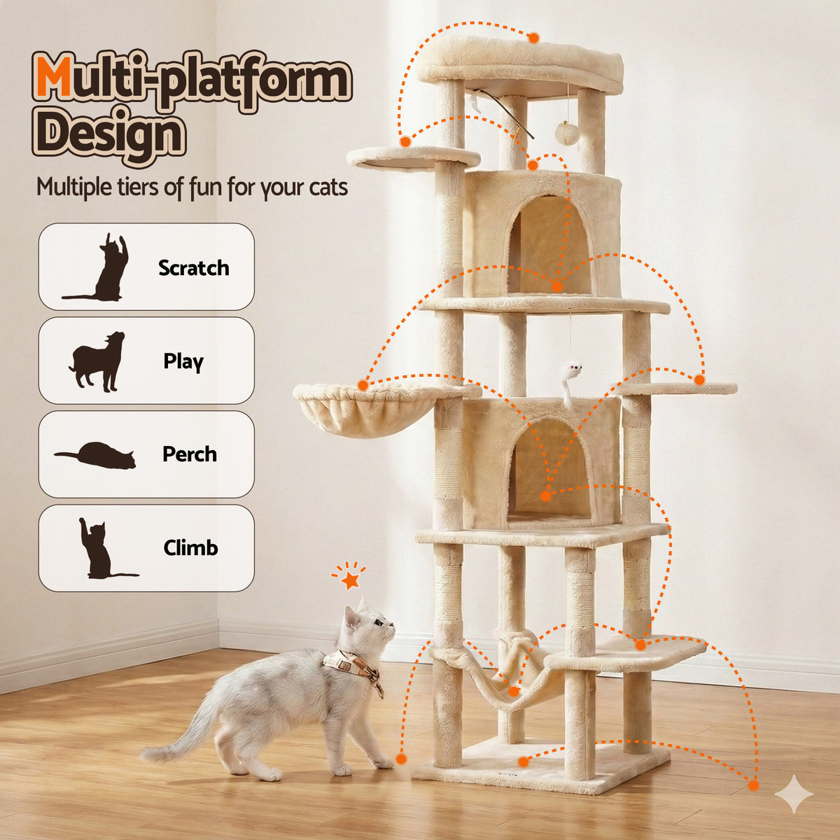 Tall Cat Tree, 167 cm