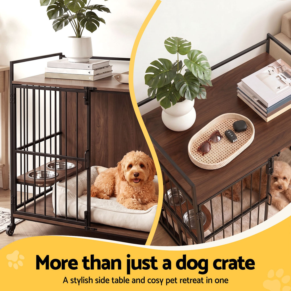 Wooden Crate End Table, 99 cm