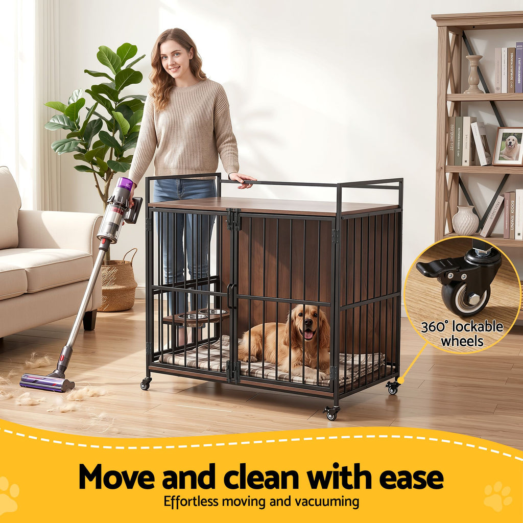 Wooden Crate End Table, 99 cm