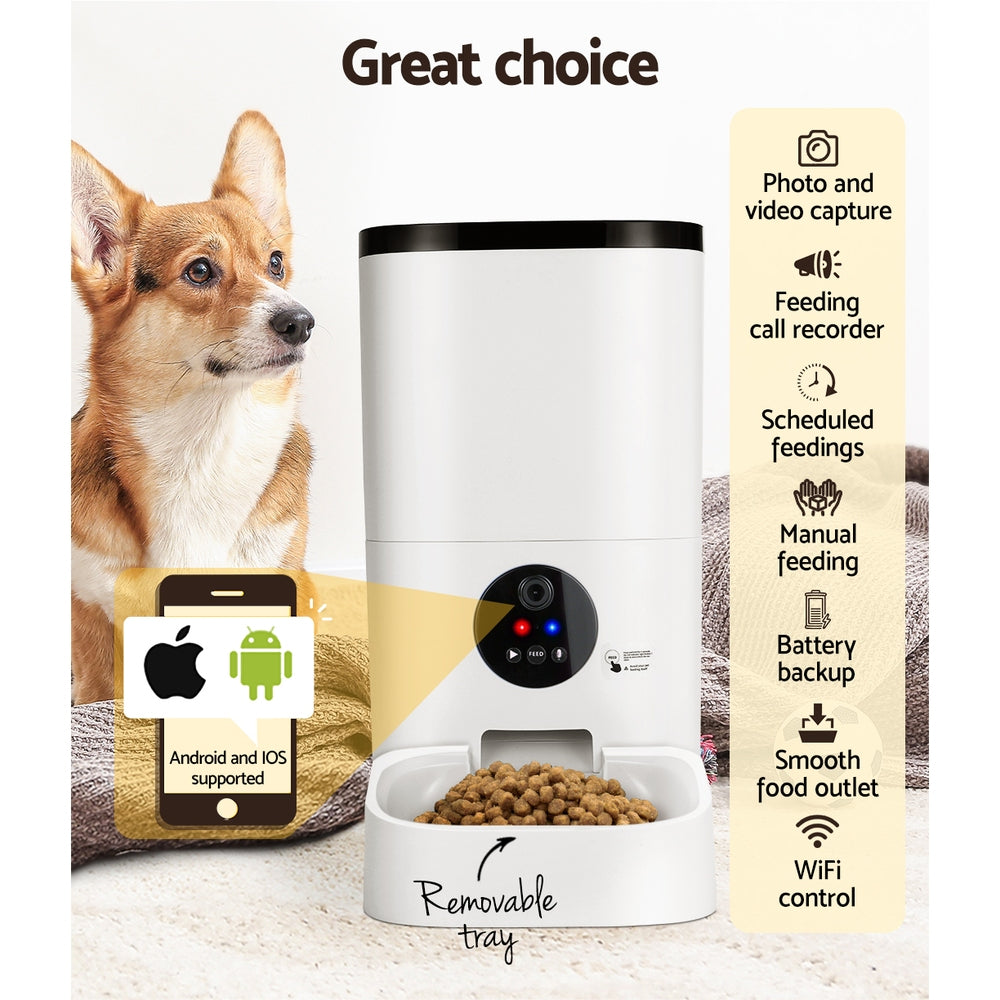 Smart Feeder with HD Camera, 6 L
