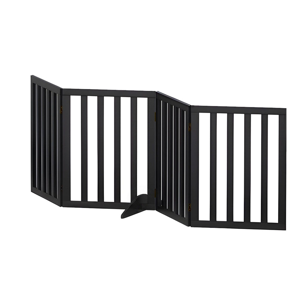 Freestanding Wooden Pet Gate, 4 Panel