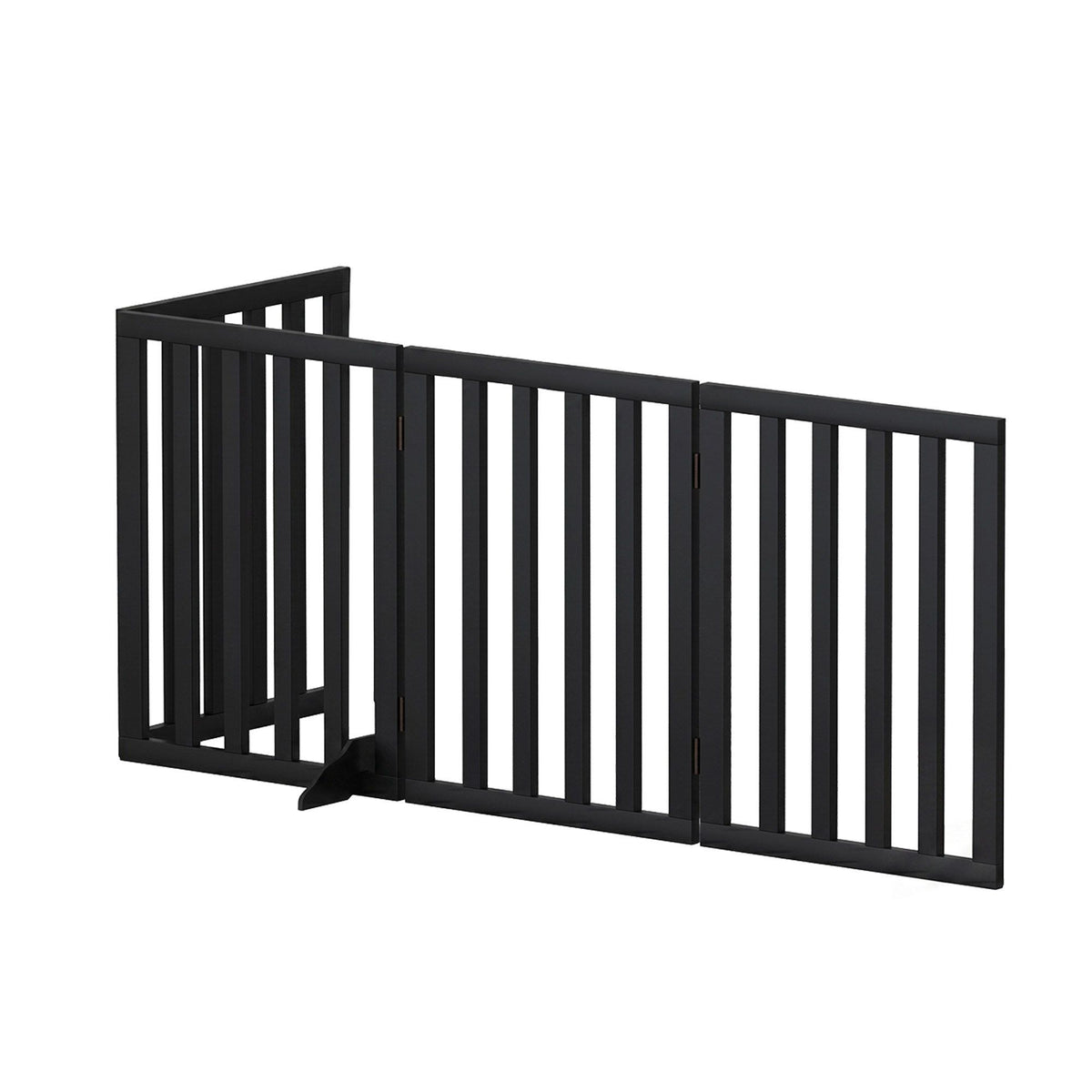 Freestanding Wooden Pet Gate, 4 Panel