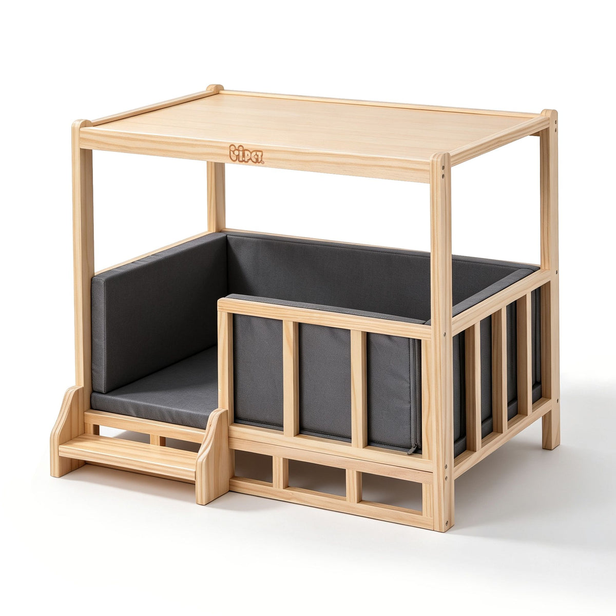 Pine Pet Bed & Side Table