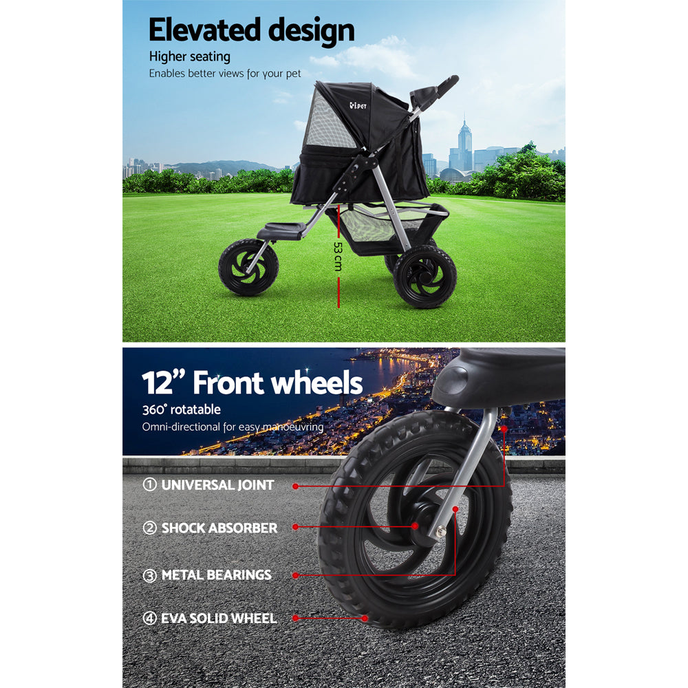 Three-Wheel Pet Stroller