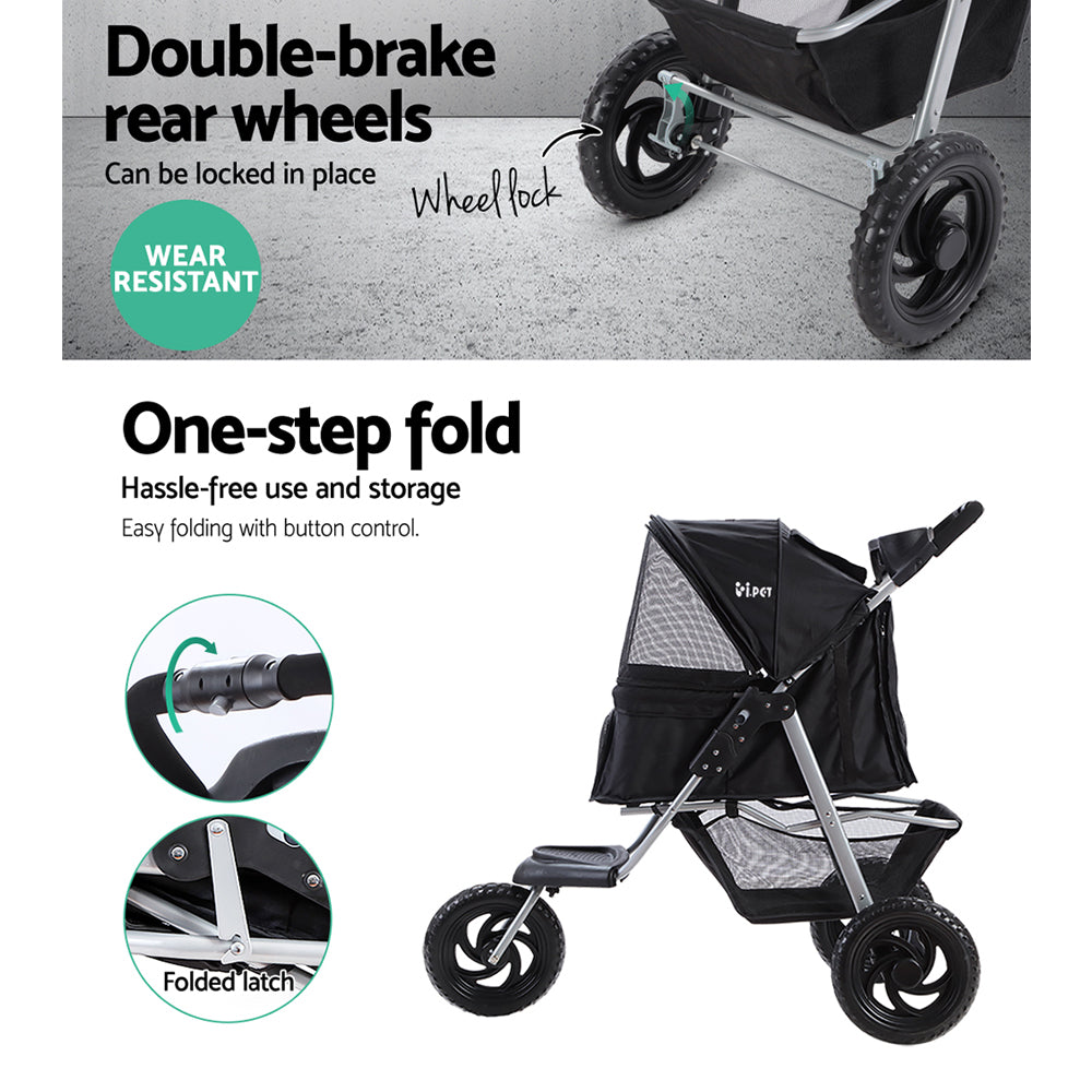 Three-Wheel Pet Stroller