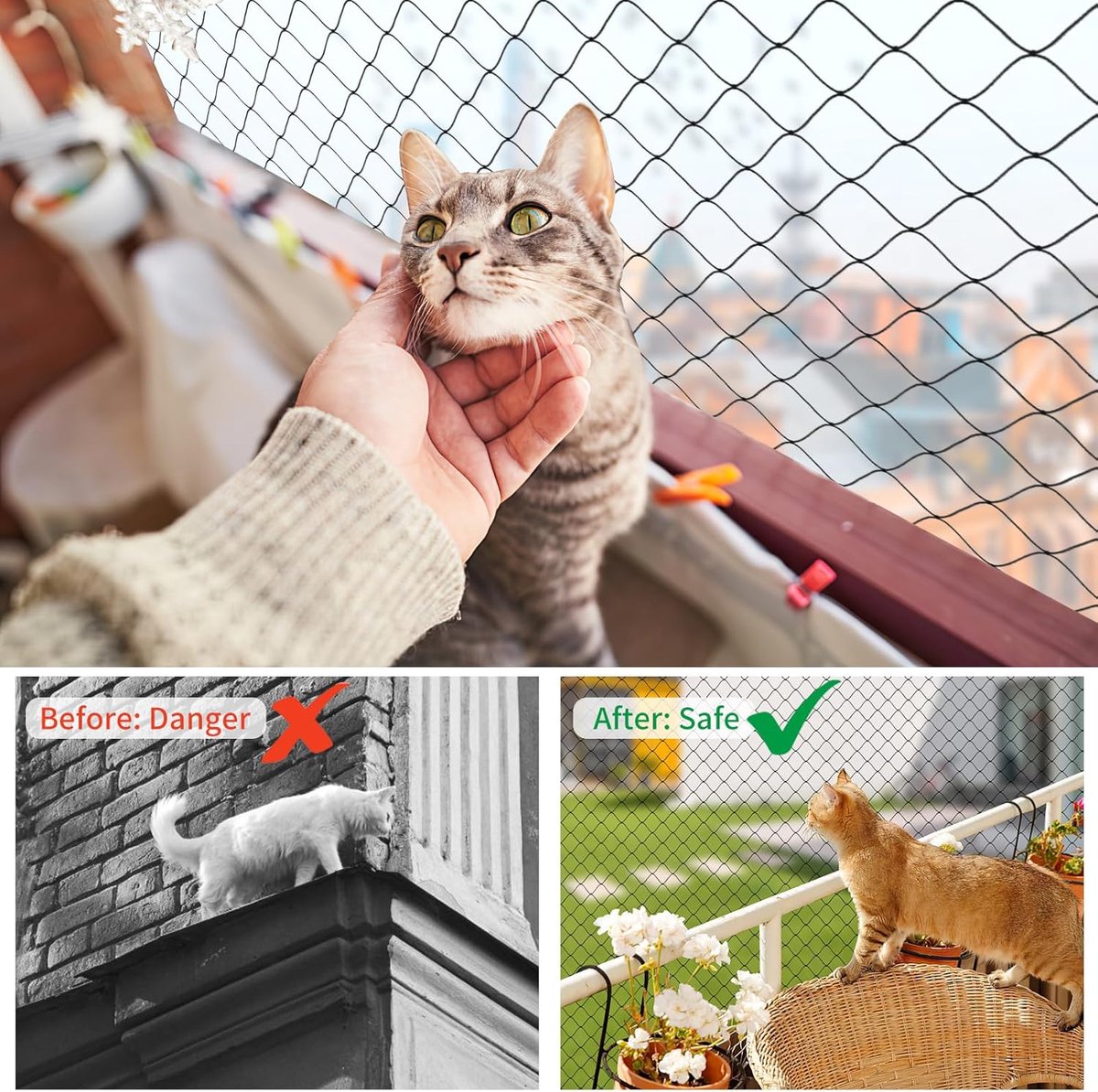 Balcony Safety Net 8 × 3 m