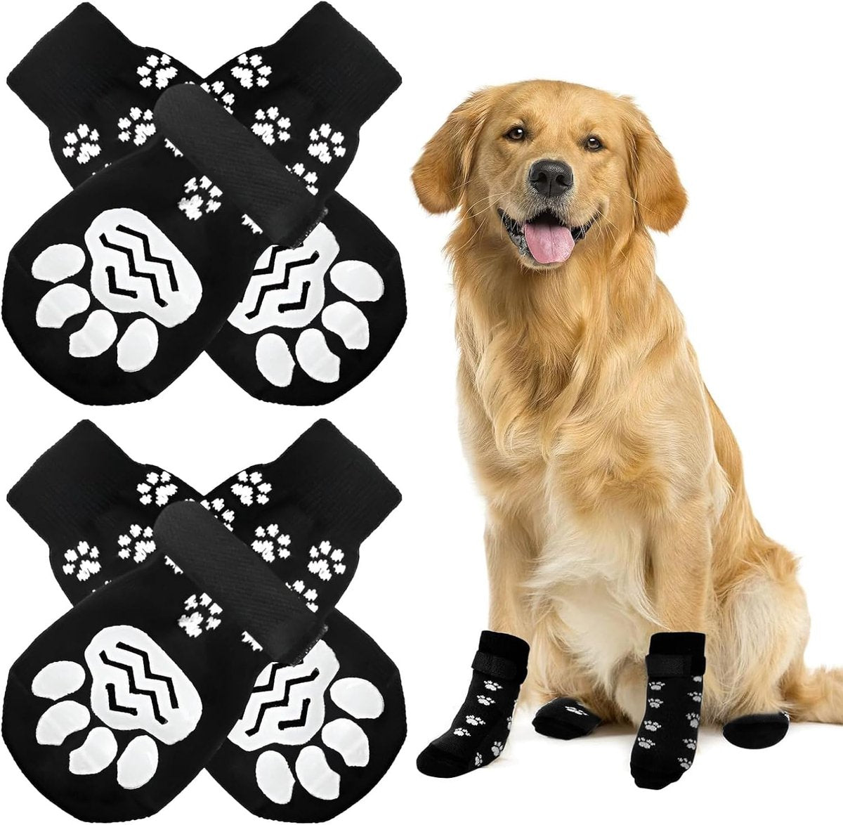 Non-Slip Dog Socks (4 pack)
