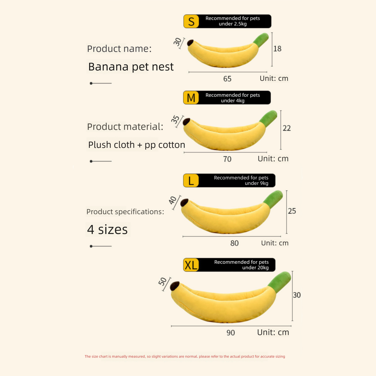 Banana Boat Pet Bed